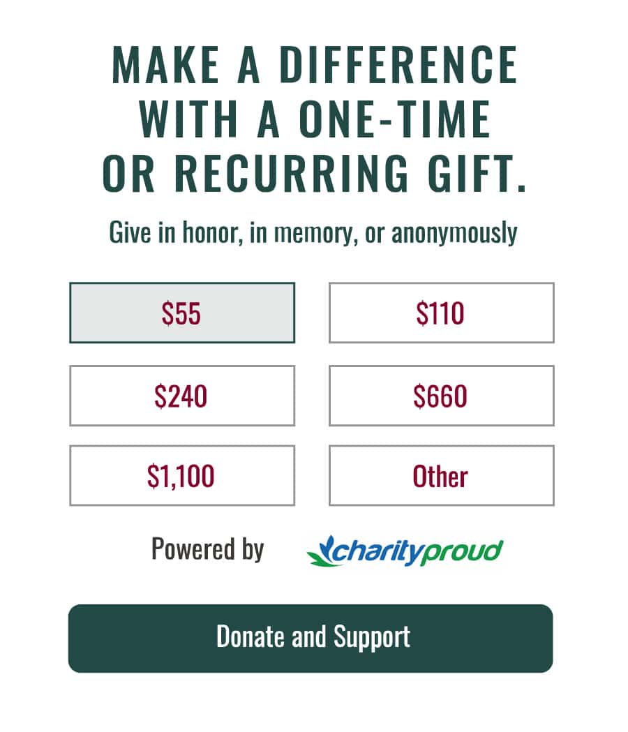 Make a difference with a one-time or recurring gift